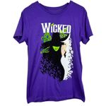Wicked Musical Broadway Theatrical Graphic T Shirt Purple Cotton Short Sleeve Size L Photo 1