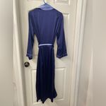 Jones New York  Navy Blue Satin Robe Photo 1