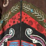 Rising International Hoodie Jacket Nepal Women Cotton Hippie Flower Patch Sz XL Photo 1