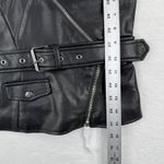 ZARA  Faux Leather Corset Top Belted Punk Biker Moto Black Women's M NWOT Photo 3
