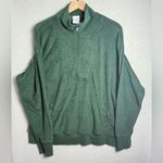 Aerie Offline Womens Terry Cloth Half Zip Long Sleeve Pullover Pockets Green M Photo 0