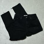 PacSun  Black Mom denim jeans  Distressed details raw hem size 27 inseam 26 in Photo 13