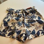 Dalia Floral Print High Rise Shorts Linen Blend
Tie Waist Blue Combo,Medium, NWT Photo 4