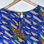 Amanda Uprichard Geometric Print Long Sleeve Silk Tunic Dress Size Medium Photo 5