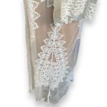 Rachel Zoe Kimono Sheer White Embroidered Lace Long Open Front Boho Swim Coverup Photo 5
