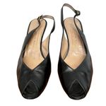 Bruno Magli Black Peep Toe Slingback Heels Photo 3