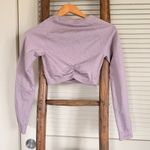 Gymshark Lavender Purple Cropped Long Sleeve Top Athletic Activewear Photo 1