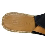 Anthropologie Anthro Maypol Black Suede Peep Toe Espadrilles Wedge Heel Size 38 US 7.5 Photo 5