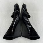 Lauren Ralph Lauren Black Patent Leather Wedge Loafers with Gold Accents 8 READ Photo 10