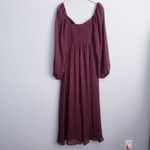 Baltic Born  Doine Mahogany Long Sleeve Mid Dress Photo 4