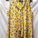 Bisou Bisou Button Down Blouse, Tie, Sz Large Photo 0