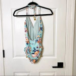 Seafolly Reversible Vintage Wildflower V-Neck Maillot One Piece Swimsuit Size 4 Photo 8