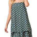 Saints & Hearts Floral Circle Print Swing Dress Blue Green Size Medium NWT Photo 0