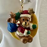 Vintage Christmas Teddy Bear Earrings Photo 4