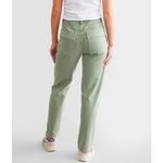 Mica Denim Women's 31 Sap Green Cargo Utility Cropped Straight Pants Stretch Photo 1