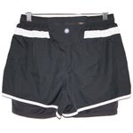 Athleta Womens  Hana Short 2 In 1  Black Polyester Spandex Athletic Shorts Size M Photo 1