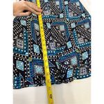 Tory Burch Camilla Dasha Silk Blue and Black Print Dress Size 4 Photo 5