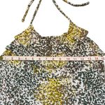 Banana Republic Speckled Print Braided Tie Ruffle Neckline Halter Photo 2