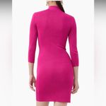 Trina Turk NWOT •  • Bookish Collared Minidress • Pink • 3/4 Sleeve • 100% Rayon Photo 4