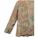 Komfit Colorful Tweed Double Breasted‎ Blazer Size Large Career Retro Old Money Green Photo 8