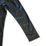 Lily & Lottie Black Vegan Faux Leather Leggings Pull Photo 9