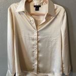 Sincerely Jules Silk Cream Button Down Blouse Photo 0