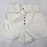 GRLFRND  Brynn Tiewaist Shorts in White Size 25 Photo 1