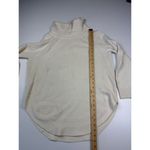 Athleta  Cream Ribbed Turtleneck‎ Sweater Curved Hem Cozy Knit Medium M Photo 7
