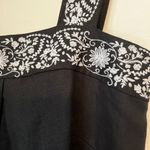 Style & Co Women’s Embroidered Black Linen Dress Sz 10 Photo 2