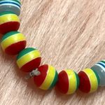 Handmade Grey Video Game Controller Rasta Rainbow Beaded Bracelet Photo 5