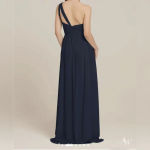 David's Bridal AW Grace Bridesmaid Prom Formal Special Occasion Wedding Guest Dress, 6, Navy Photo 2