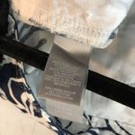 Liz Claiborne Womens Floral Print Sloane Shorts Linen Cotton Blend Navy Blue 18W Photo 3