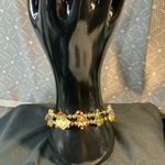 Avon Vintage Christmas Sliding Enamel Charms Bracelet GoldTone 7” Holiday Gold Photo 1