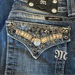 Miss Me  Designer Jeans Bootcut Beaded Rhinestone Flap Pocket Photo 3