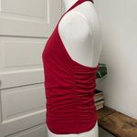 Elegant Cherry Red Halter Neck Women's Tank Top Y2K Streetwear Size M Photo 5