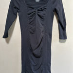 Free People Intimately By  Ruched Black Bodycon Dress Size Medium‎ Large M/L Sexy Photo 0