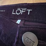 Loft Ann Taylor  Purple Corduroy Modern Skinny Pants Slim NWT Women's Size 27/4 Photo 7