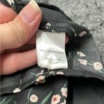 L'Academie  The Swing Dress Black Floral Satin Shirt Dress S Photo 5