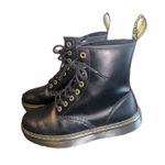 Dr. Martens Zavala Women’s Air Wair Black Leather Combat Boots Men 6/women 7 Photo 5