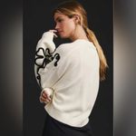 SAACHI Cropped Flower Squiggle Cardigan from Anthropologie Size Small White Photo 3