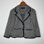 Sandro  Studio Houndstooth Knit Blazer Medium Photo 0