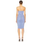 Michael Costello x Revolve India Periwinkle Blue Ruched Strapless Midi Dress Photo 3