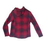 The North Face womens small red black pull over hoodie cowl neck plaid checkered Photo 2