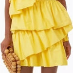 Tuckernuck Hyacinth House Yellow Ruffle One Shoulder Sofie Mini Dress Size XS Photo 0