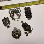 Lot Of 5 Animal Costume Pendants / Charms Variety Owl Birds 1 Locket Photo 3