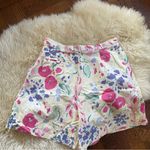 Laura Ashley 80s vintage floral pleated shorts high rise pastel 80s print Photo 4