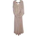 Betsy and Adam NWT  Gracie Long Glitter Galaxy Cowl Neck Back Dress Pink Size 22W Photo 3