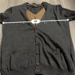 The Kooples  Wool Gray & Tan Long Sleeve Cardigan Sweater Size XL‎ Photo 11