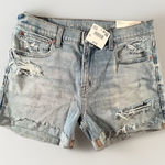 American Eagle AE Ex-Boyfriend Denim Shorts Women 2 26W Distressed Low Rise NWT Photo 0