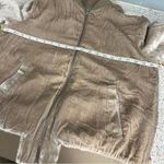 Madewell  Velvet Bomber Jacket Silk Velour Lightweight Champagne Women’s Medium Photo 7